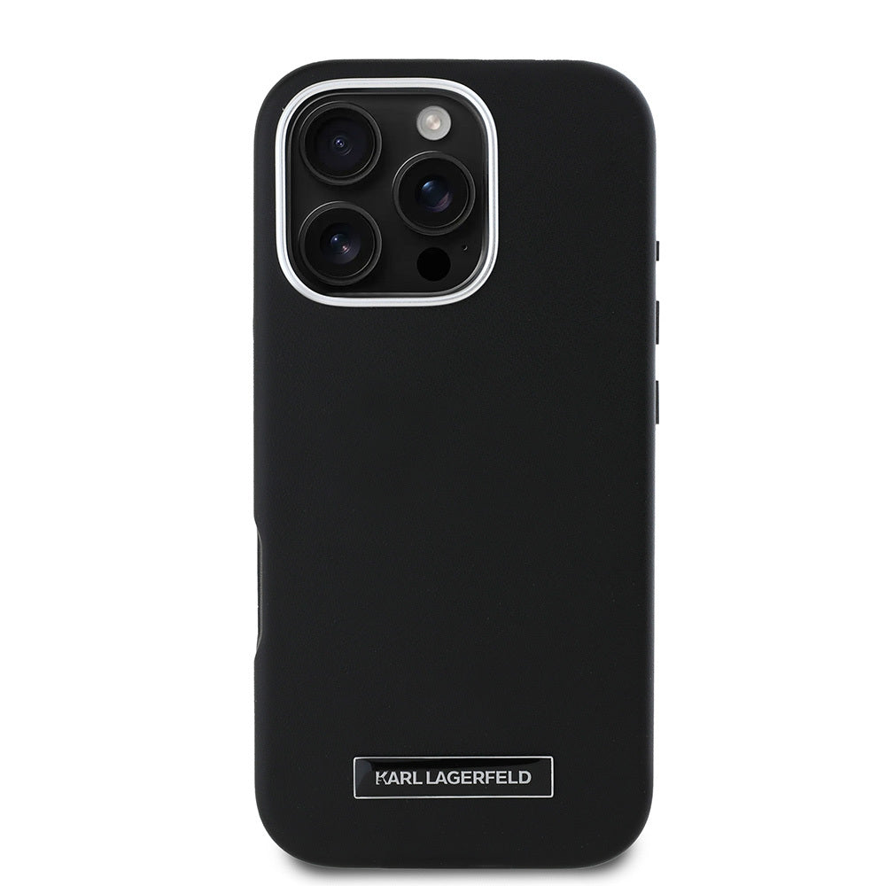 Karl Lagerfeld iPhone 16 Pro Orjinal Lisanslı Magsafe Metal Kamera ve Buton Tasarımlı Plaka Logolu PU Deri Telefon Kılıfı-3 Karl Lagerfeld iPhone 16 Pro Orjinal Lisanslı Magsafe Metal Kamera ve Buton Tasarımlı Plaka Logolu PU Deri Telefon Kılıfı-3
